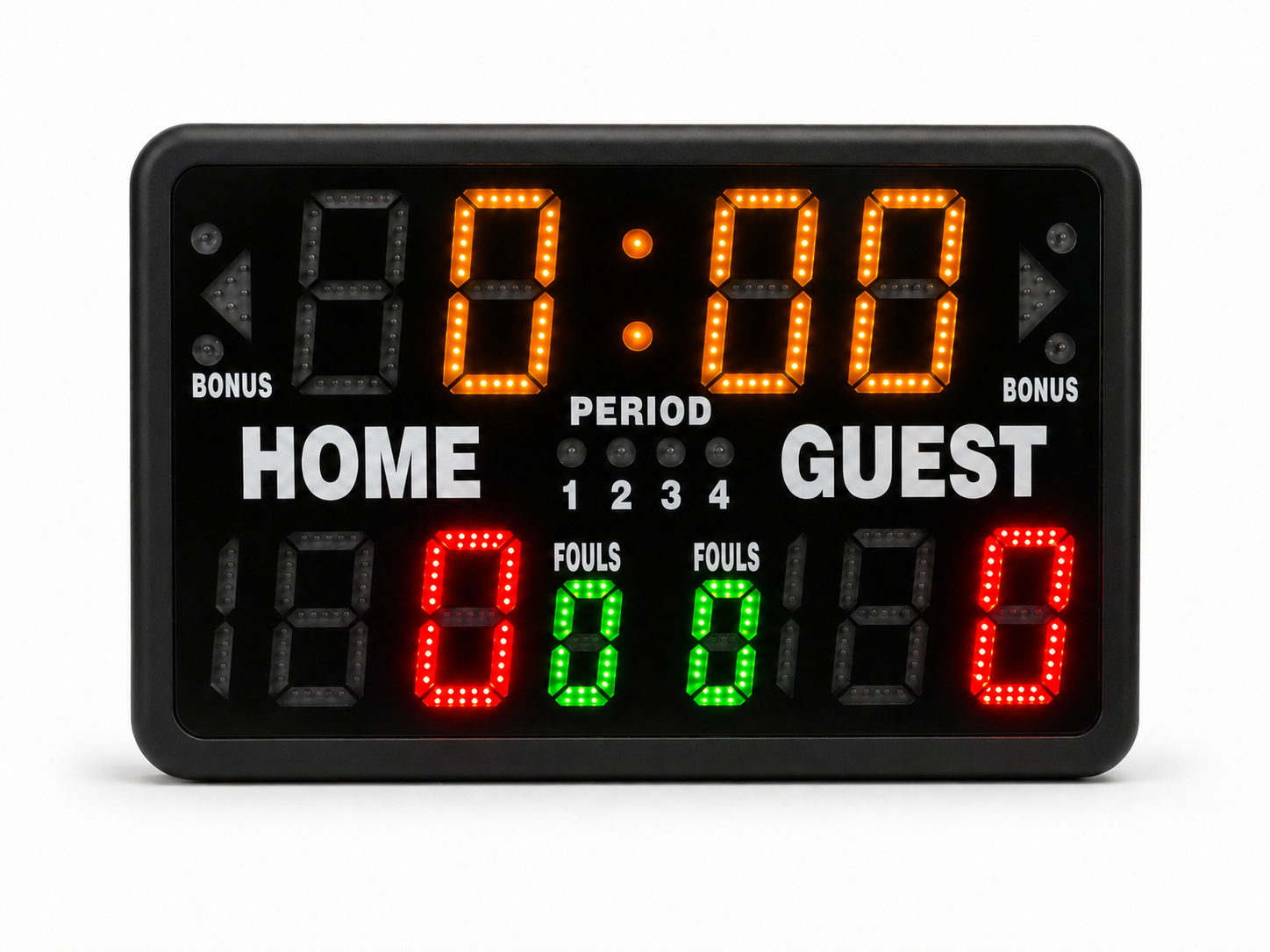Multi-sport scoreboard close-up segments